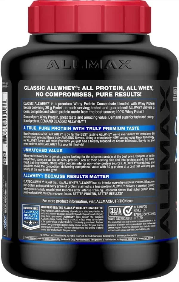 61+g4uGmbPL._AC_UF1000,1000_QL80_FMwebp_ وی کلاسیک آلمکس (Allmax Whey Classic) - پروتئین وی خالص و باکیفیت کانادایی