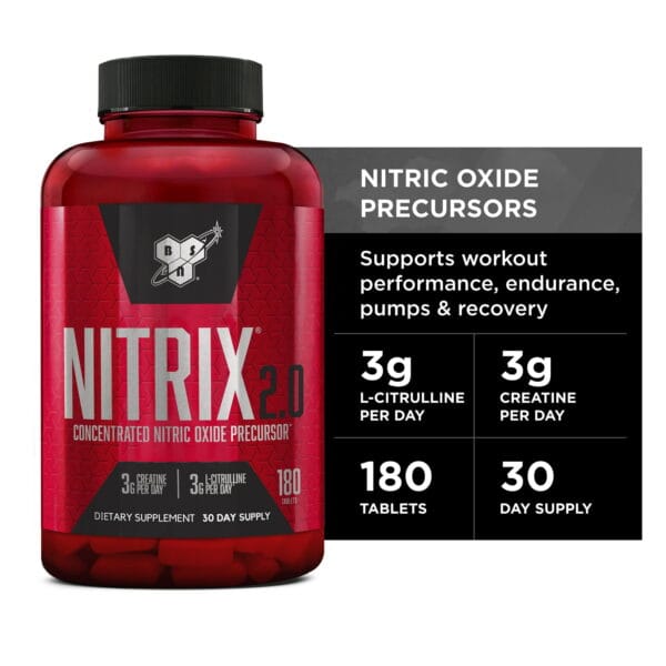 نیتریکس BSN اصل آمریکا؛ مکمل پمپ عضله و افزایش رگ‌زایی با آرژینین و نیتروژن برای افزایش خون‌رسانی و قدرت بدنی – فروشگاه حامد پاور.