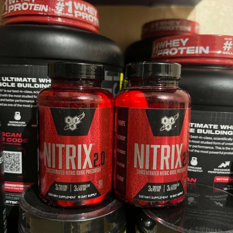 قرص نیتریکس بی اس ان (BSN Nitrix)، مکمل نیتریک اکسید برای افزایش جریان خون، انرژی و حمایت از ریکاوری عضلات در تمرینات ورزشی.