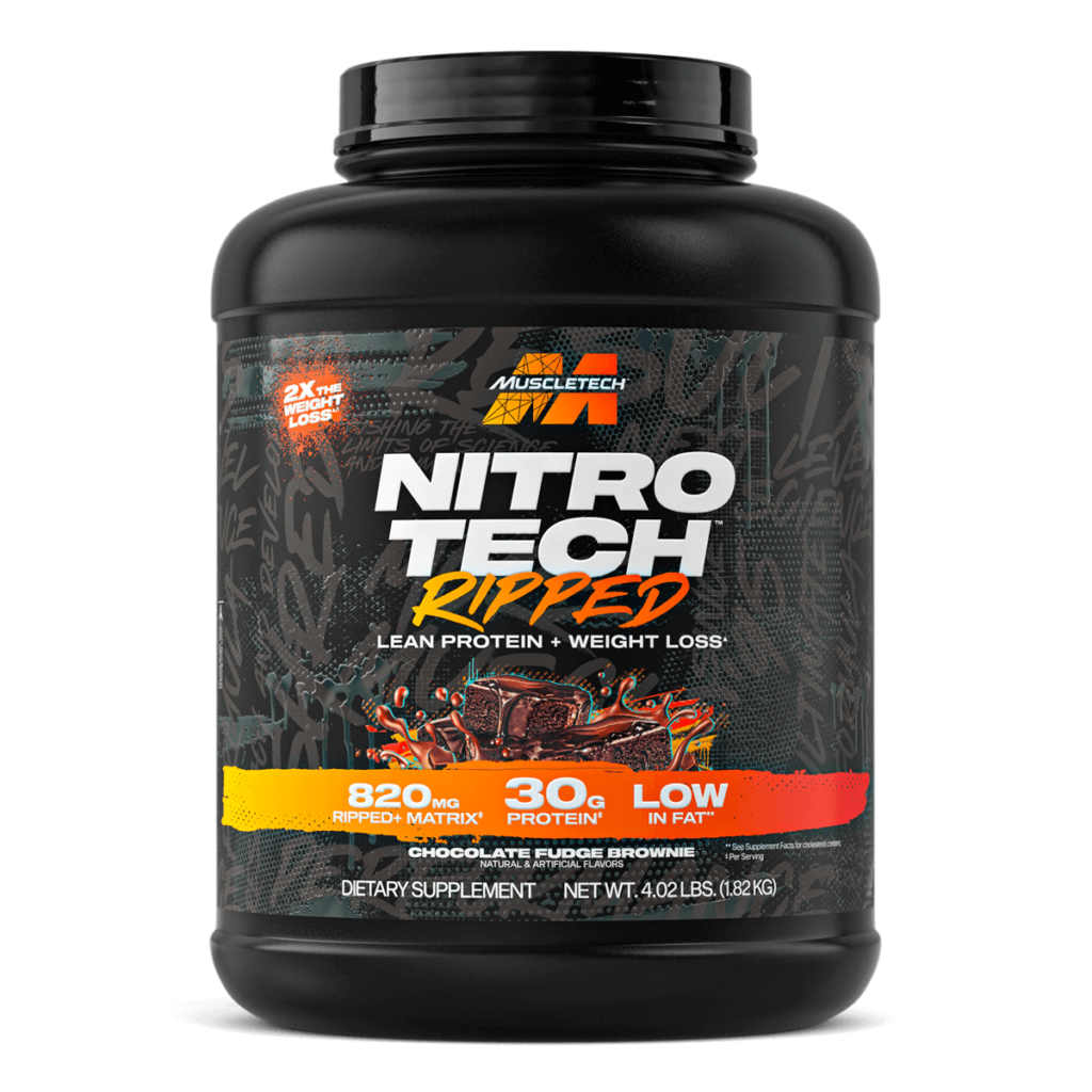 نیتروتک ریپد ماسل تک (MuscleTech Nitro Tech Ripped) | پروتئین وی ایزوله + چربیسوز قدرتمند