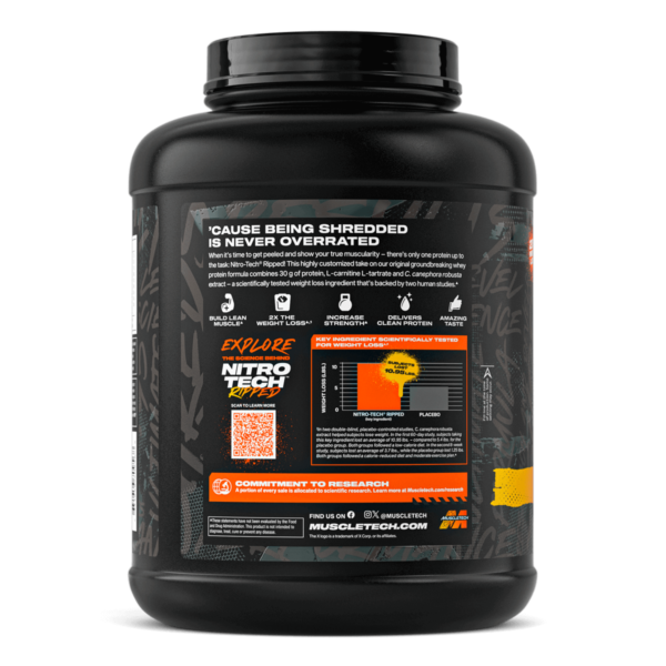 نیتروتک ریپد ماسل تک (MuscleTech Nitro Tech Ripped) | پروتئین وی ایزوله + چربی‌سوز قدرتمند
