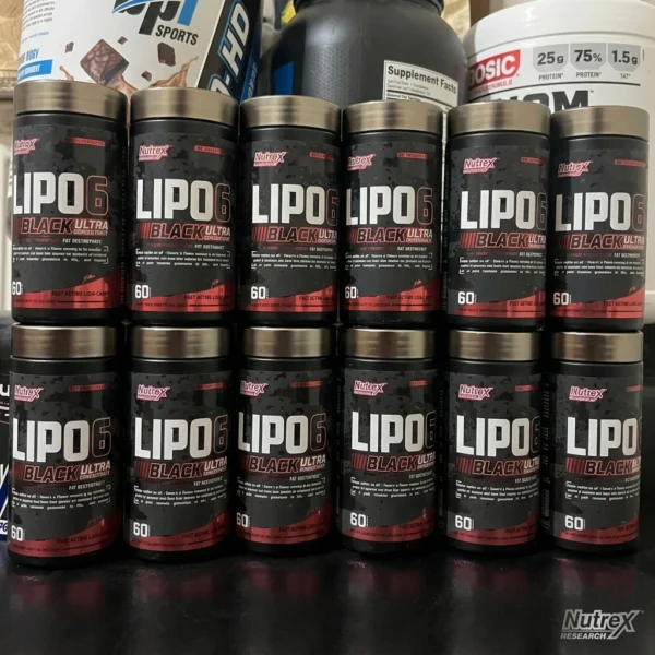 قوطی‌های مکمل چربی‌سوز Nutrex Lipo 6 Black Ultra Concentrate، فرمول پیشرفته چربی‌سوزی برای کاهش وزن سریع
