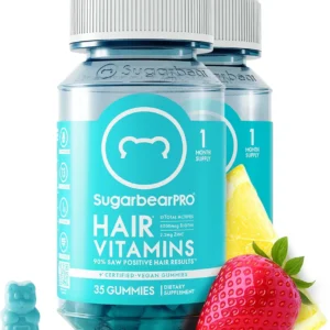 پاستیل تقویت مو شوگر بیر هیر، مکمل ویتامینی برای کمک به رشد، تقویت و سلامت مو، پوست و ناخن