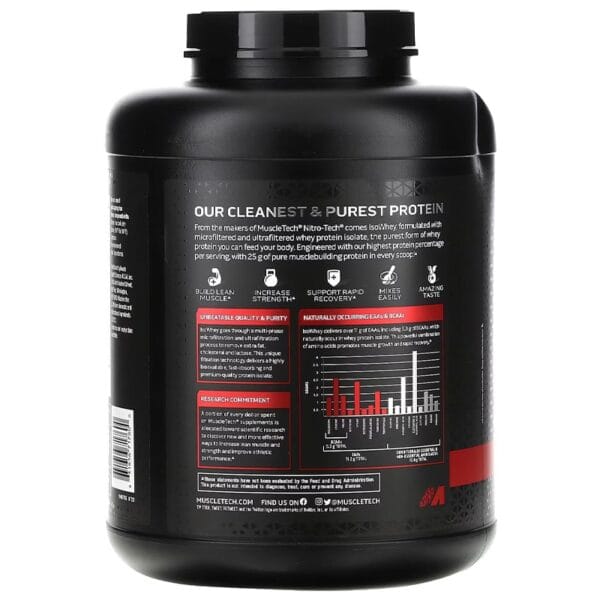 MuscleTech Iso Whey Protein اصل 2.27kg – پروتئین وی ایزوله خالص برای افزایش عضله خشک و ریکاوری سریع