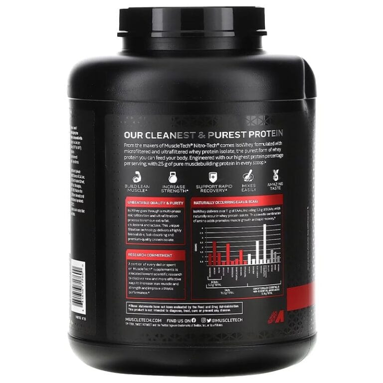 MuscleTech Iso Whey Protein اصل 2.27kg – پروتئین وی ایزوله خالص برای افزایش عضله خشک و ریکاوری سریع