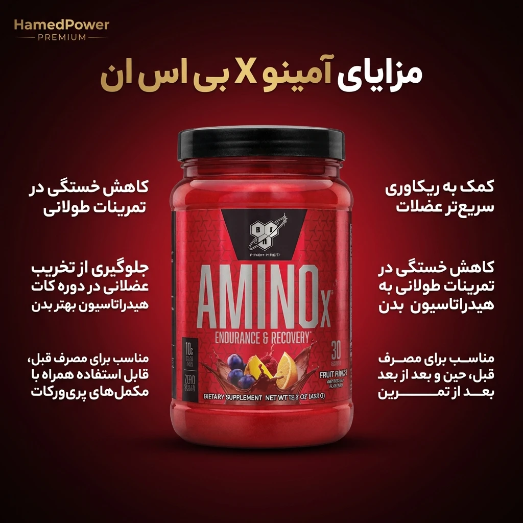 مزایای آمینو ایکس بی اس ان برای ریکاوری و کاهش خستگی - حامد پاور