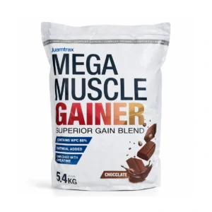 پودر گینر Juamtrax Mega Muscle Gainer طعم شکلات وزن 5.4 کیلوگرم مناسب افزایش حجم و وزن