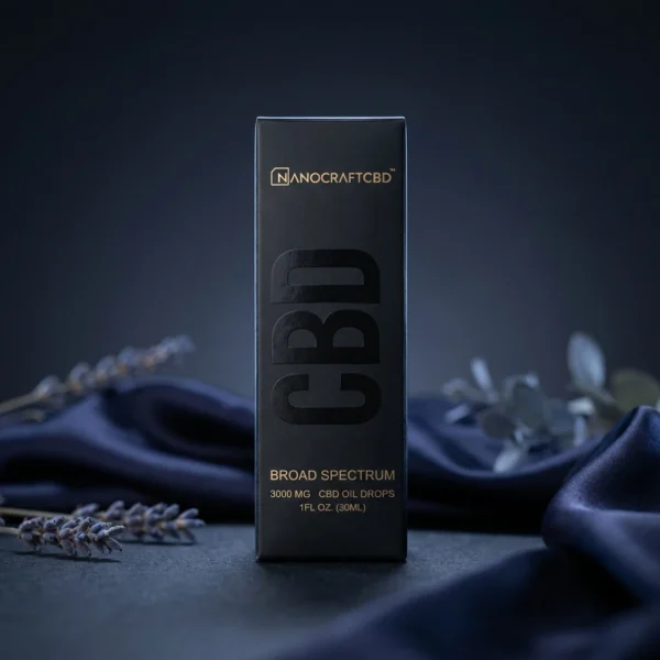 خرید روغن CBD نانوکرافت 3000 میلی‌گرم مدل Broad Spectrum — تصویر لایف‌استایل برای ریکاوری، آرامش و خواب