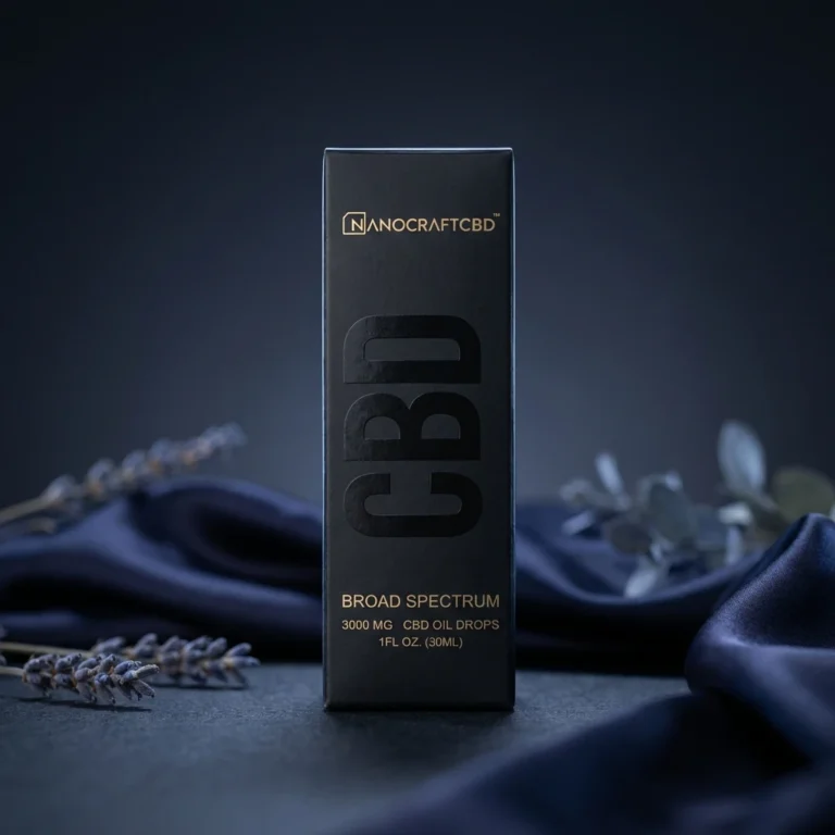 خرید روغن CBD نانوکرافت 3000 میلی‌گرم مدل Broad Spectrum — تصویر لایف‌استایل برای ریکاوری، آرامش و خواب