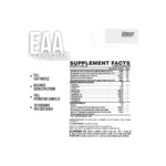 جدول مکمل EAA نوترکس هیدراتاسیون (Supplement Facts)