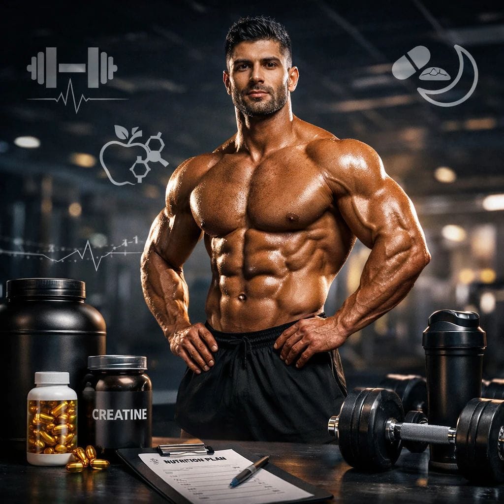 بدنساز در باشگاه با المان‌های مکمل و تغذیه؛ نقشه راه تغذیه و مکمل بدنسازی ۲۰۲۶