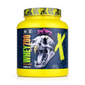 تصویر پروتئین وی زومد لبز Whey Zoo طعم شکلات لاته اصل با بسته‌بندی زرد