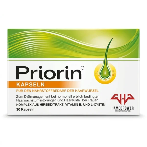 کپسول پریورین Priorin برای تقویت ریشه مو و درمان ریزش مو هورمونی در زنان – بسته ۳۰ عددی