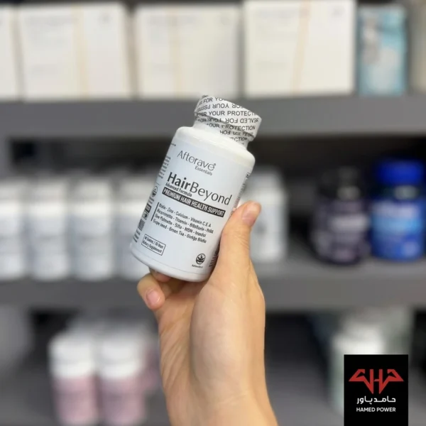 عکس واقعی مکمل HairBeyond افترِیو در دست با بسته‌بندی اصلی