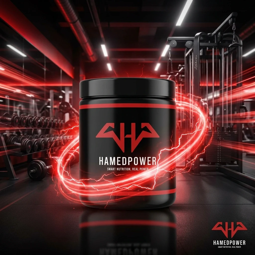 مکمل ورزشی HamedPower در باشگاه بدنسازی با افکت انرژی قرمز