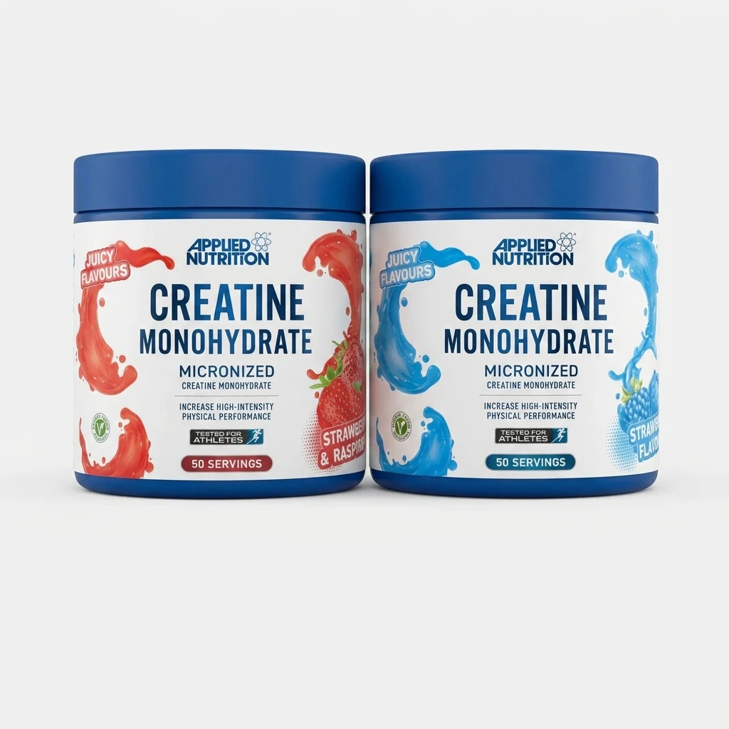 Applied Nutrition Creatine Monohydrate Main Image خرید کراتین مونوهیدرات طعمدار اپلاید ناتریشن اصل - فروشگاه حامدپاور