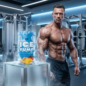 بدنساز حرفه‌ای در حال استفاده از مکمل پمپ FA Ice Pump در حامدپاور