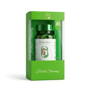 بسته‌بندی و قوطی کپسول لاغری گیاهی G Plus برای کاهش وزن و چربی‌سوزی