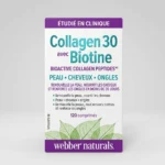 بسته کلاژن ۳۰ با بیوتین برند Webber Naturals برای سلامت پوست، مو و ناخن