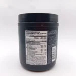 نمای پشت آمینو بیلد ماسل تک و جدول ترکیبات مکمل BCAA