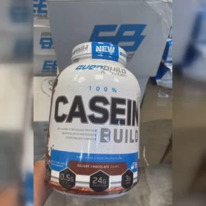 قوطی مکمل Everbuild Nutrition 100% Casein Build با طعم Deluxe Chocolate Shake و 24 گرم پروتئین در هر سروینگ