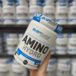 بطری مکمل Everbuild Nutrition Amino Hydro به شکل قرص با 8000 میلی‌گرم و فرمول هیدرولیز شده وی پروتئین ایزوله