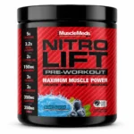 قوطی مکمل پمپ قبل از تمرین نیترو لیفت ماسل مدز (MuscleMeds Nitro Lift) طعم Blue Slush با وزن ۵۱۸ گرم