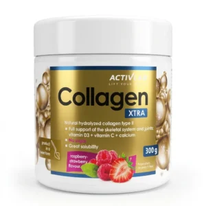پودر کلاژن ActivLab Collagen Xtra وزن 300 گرم با طعم تمشک و توت فرنگی