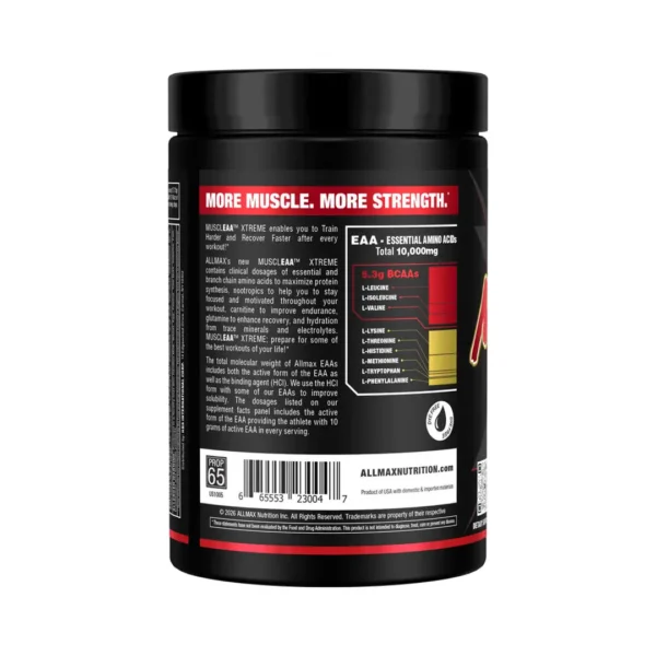 طریقه مصرف و هشدارهای مکمل MuscleEAA Xtreme آلمکس