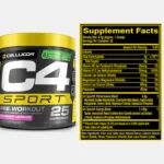 جدول ترکیبات پودر پیش تمرین Cellucor C4 Sport با طعم توت فرنگی لیموناد