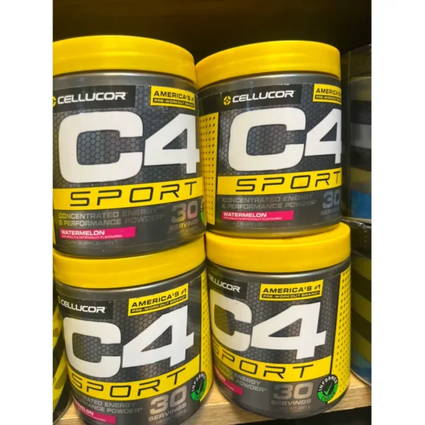 پودر پیش تمرین Cellucor C4 Sport با طعم هندوانه، وزن ۲۸۵ گرم و ۳۰ سروینگ