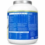 جدول ارزش غذایی و ترکیباتئین وی بادی اتک 100% Whe% Whey هیدرولیزه وانیلا کرم 2300 گرم