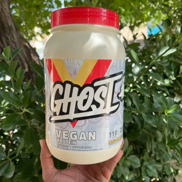 قوطی مکمل پروتئین گیاهی گوست GHOST Vegan Protein وزن ۹۱۰ گرم طعم Pancake Batter