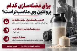 راهنمای انتخاب پروتئین وی مناسب برای عضله‌سازی